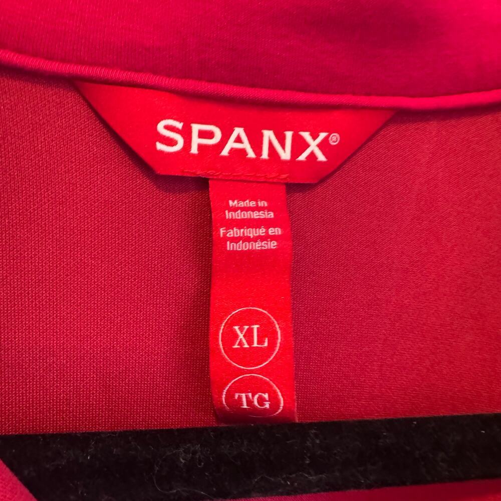 Spanx Women's Air Essentials Lightweight Half Zip Sweatshirts Fuchsia XL NWT - Picture 8 of 14